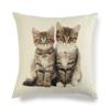 Cartoon Cat Pattern Series Super Soft Cotton and Linen Material Pillow Cover for Home Sofa Decoration Pillow Cover