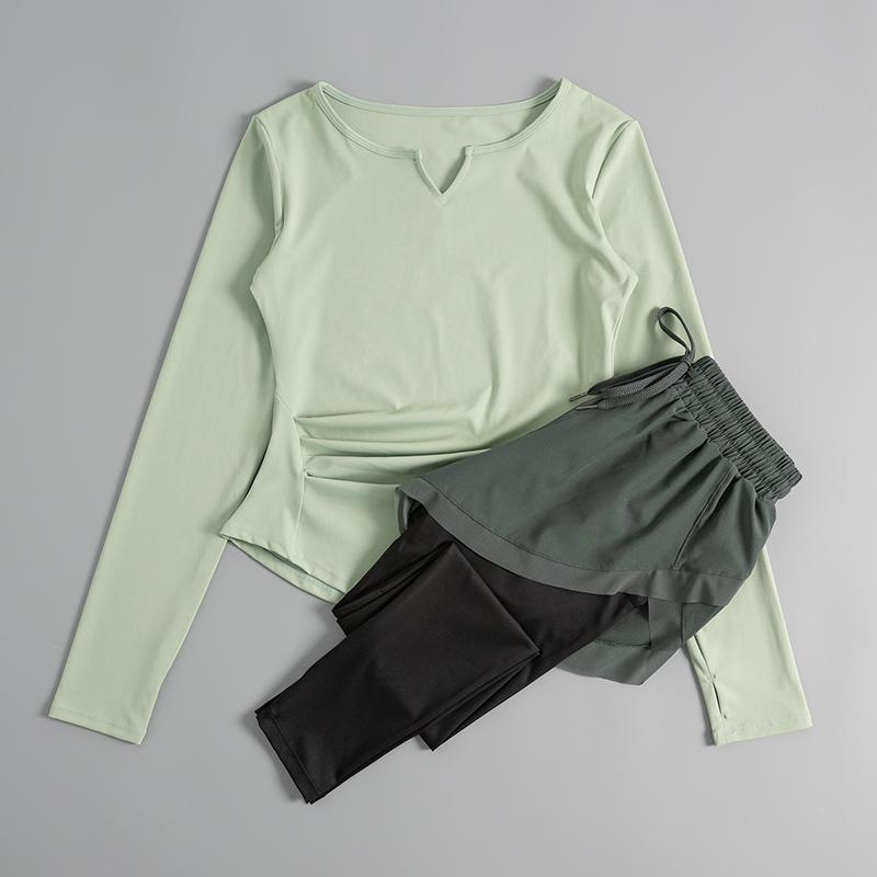 2024 Women's Quick-Dry Yoga Suit: Autumn/Winter Activewear for Running, Pilates, and Fitness