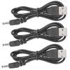 3Pcs USB Power Cord 3.5x1.35mm Jack Charging Cable Wire Line DC 5V for Fan Phone Speaker