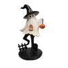 Halloween Ghost Witch Hat Resin Figurine Hand-Painted Desktop Decor Party Table Setting