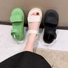 Sandals Girl New Summer Fairy Style Fashion Thick-soled Flat-soled Soft-soled Velcro Roman Shoes