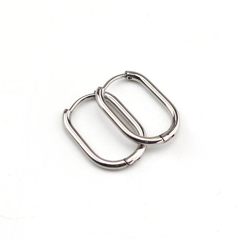 1 Pair Circle Ear Hoop Earrings U-shaped Women's Dangle Hoop Earring Gift