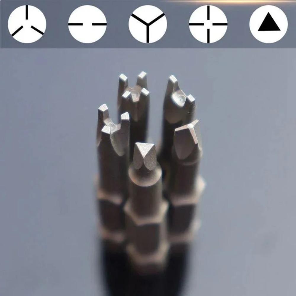 5Pcs Special Shaped Screwdriver Set 50mm U-shaped Y-Type Triangle Inner Cross Three Points Screwdriver Bit Tool