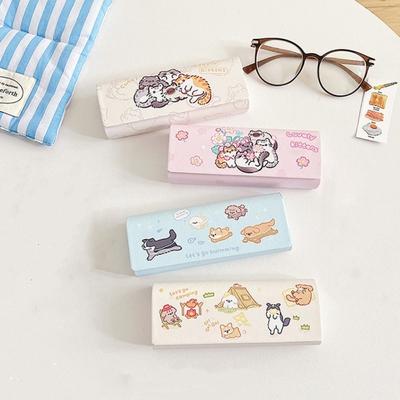 PU Leather Glass Case Hard Shell Sunglasses Storage Box Portable Glass Box  Women