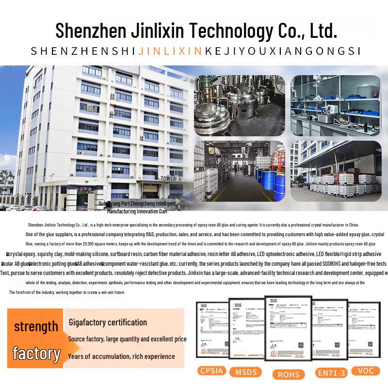 3:1 Kristallklar Epoxihartslim, Hög Hårdhet för Smycken & DIY-Hantverk, 1 kg