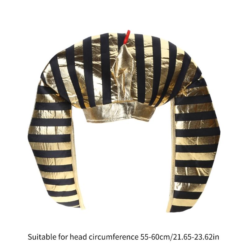 Egyptian Pharaoh Hat Raves Halloween Cosplay Costumes Golden Egyptian Headpiece King TUTS Costume Accessories Gifts