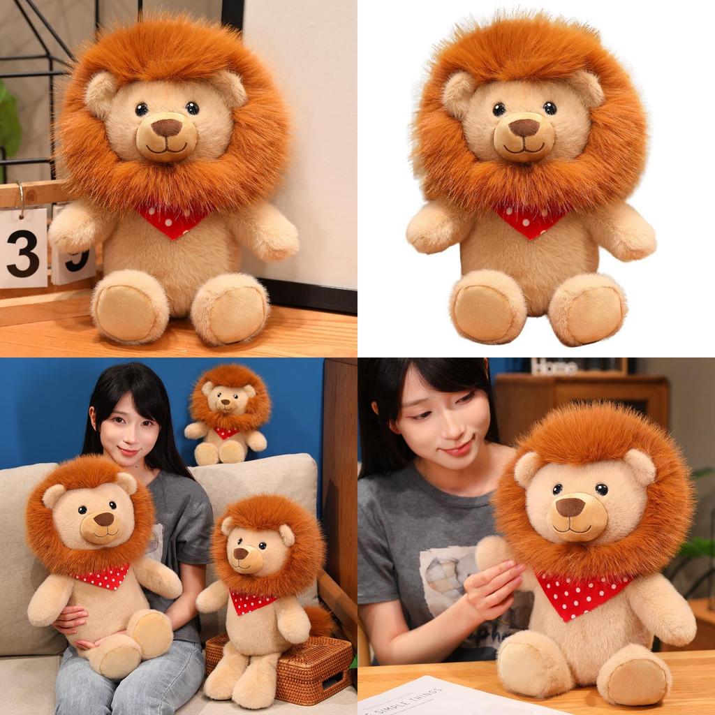 Plush Lion Toy For Kids With Ultra Soft Short Pile For Indoor Decor And Gift Ideas