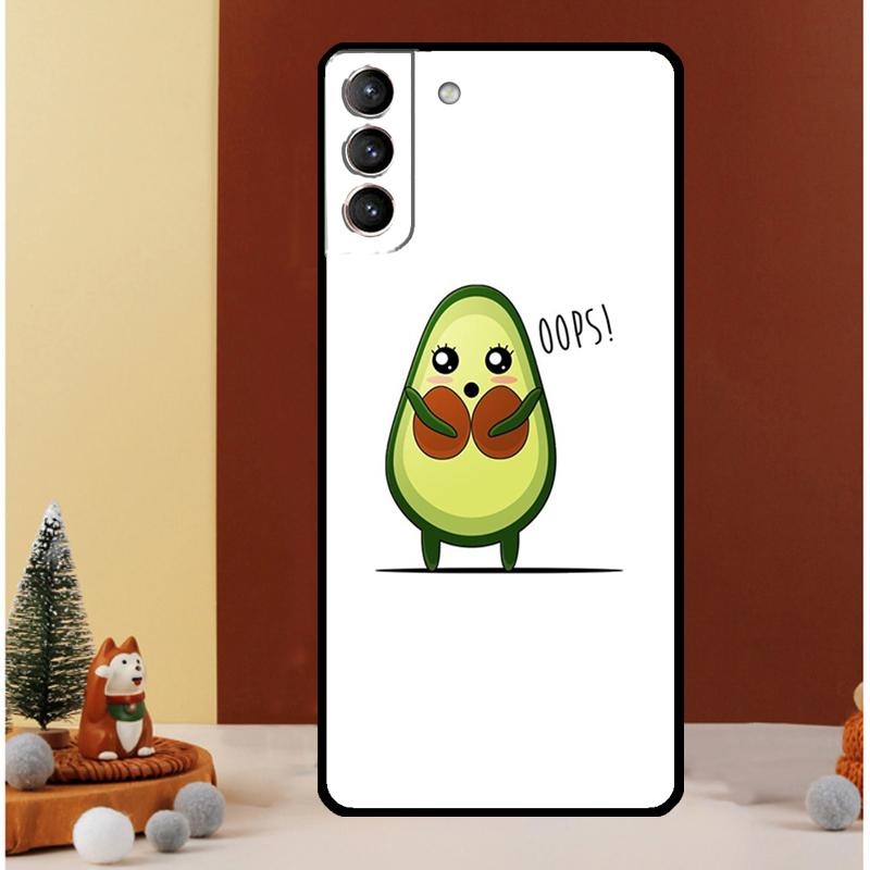 Cute Cartoon Avocado Fitness Case For Samsung Galaxy S24 S26 Ultra S21 S22 S20 S23 S25 Ultra S10 Plus S25 FE Cover Funda