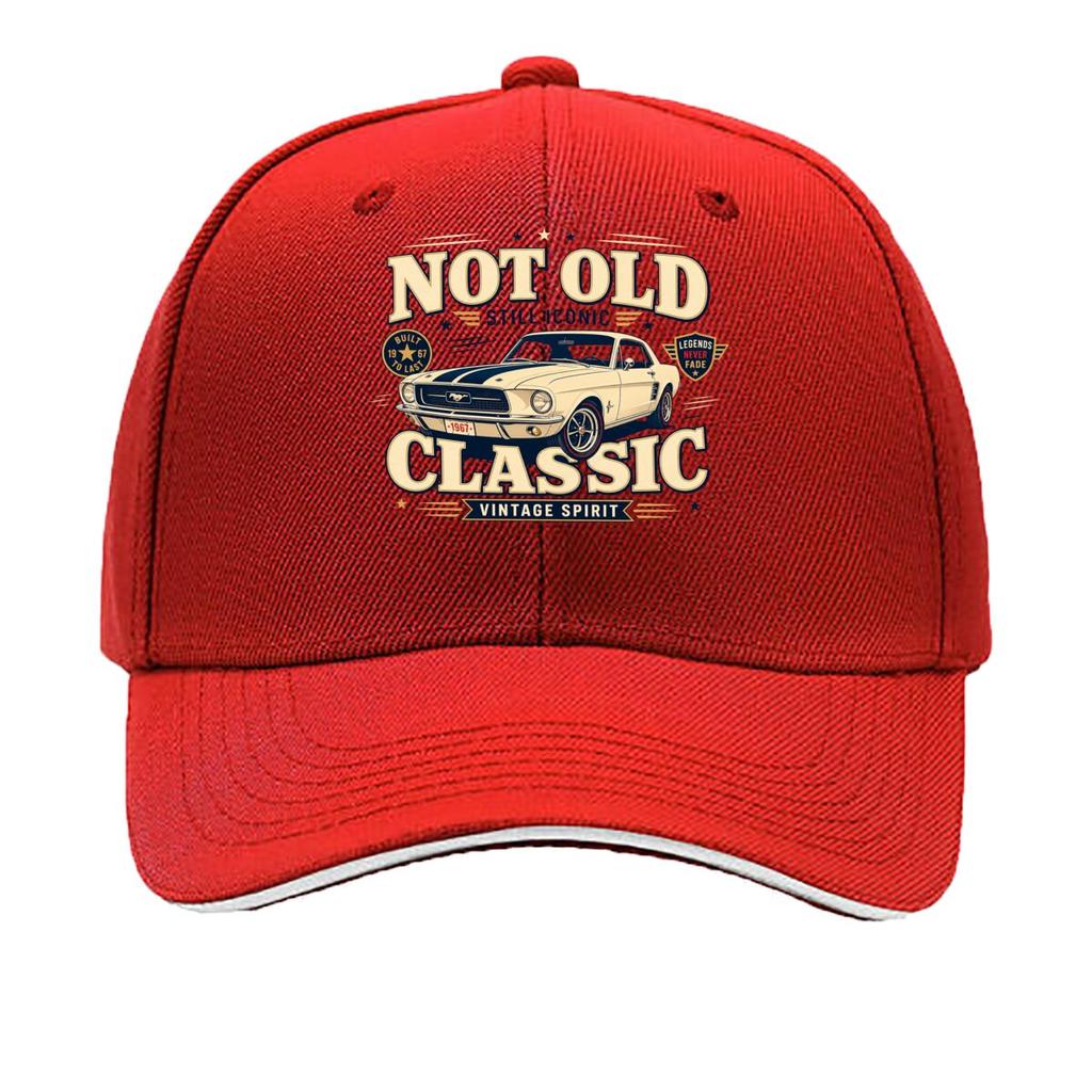 Vintage Car Lover Bold Slogan Design Sandwich Baseball Cap Sun Cap Outdoor Workouts Hat