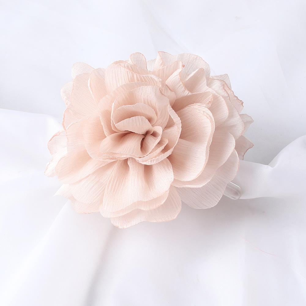 Fabric Big Flower Hair Claw Clips Women Girls Soft Chiffon Flowers Ponytail Holder Hair Clamps Barrette Fashion Hair Accessories