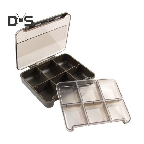 Oppbevaringsboks for fiskesluk med flere rom Kompakt design Liten størrelse Organiseringsetui for fisketilbehør