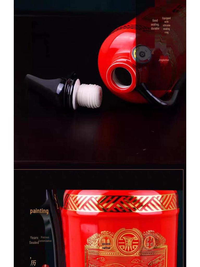 Jingdezhen Ceramic Fire Extinguisher Wine Bottle: Creative Sealed Wine Jar and Craft Pot for Home Storage