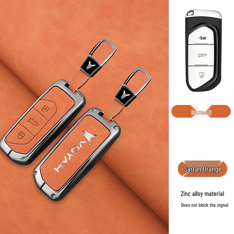 Voyah Dreamer Key Cover: 2024 Blueprint Low-Carbon Model - Simplistic Car Key Bag and Shell Buckle