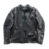 Heavy wash pleated full vegetable tanned sheepskin venom leather jacket locomotive leather jacket stand-up collar vintage men's leather jacket