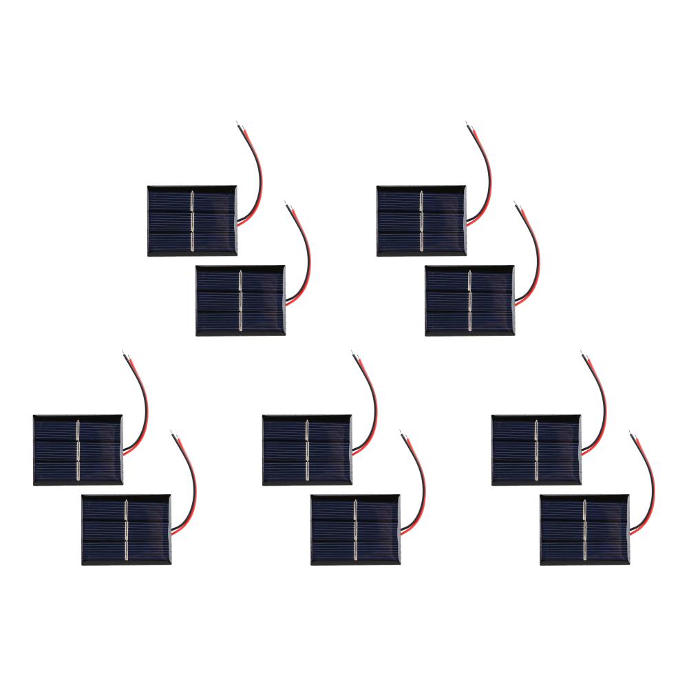 5-20Pcs 0.4W 1.5V Solar Panel Polysilicon Solar Epoxy Panel with Wire DIY Solar System Module for Battery Cell Charger Solar Toy