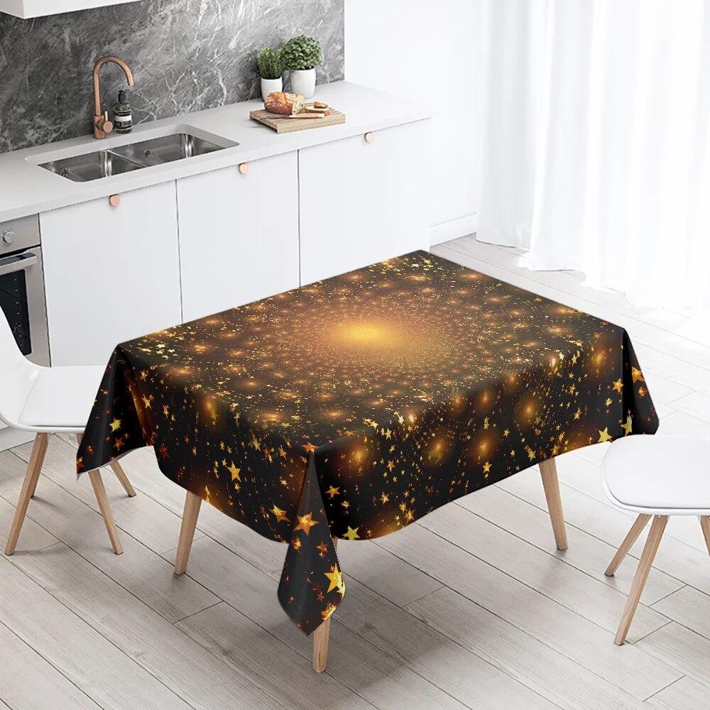 Waterproof Mandala Printed Tablecloth Wedding Party Restaurant Decoration Rectangle  Kitchen Table