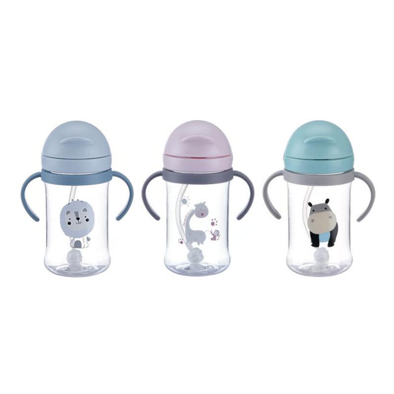 Portable Children's Anti-Choke Sippy Cup - Plastic Straw Cup for Kindergarten