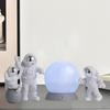 4 Pcs Cute Astronaut Statue PVC Ornament Fireplace Figurine Decoration Sculpture Home