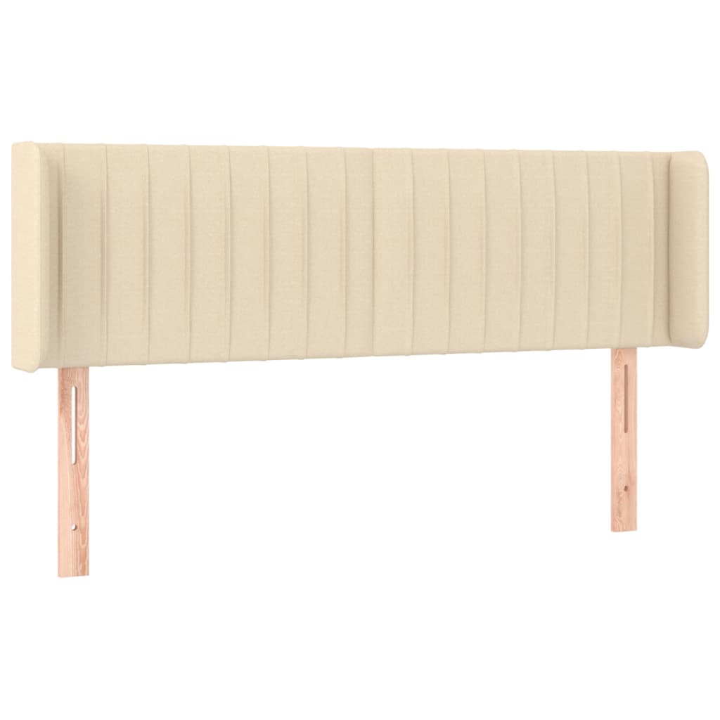 Vidaxl Zagłówek Do Łóżka Z Led, Kremowy, 147X16X78/88 Cm, Tkanina