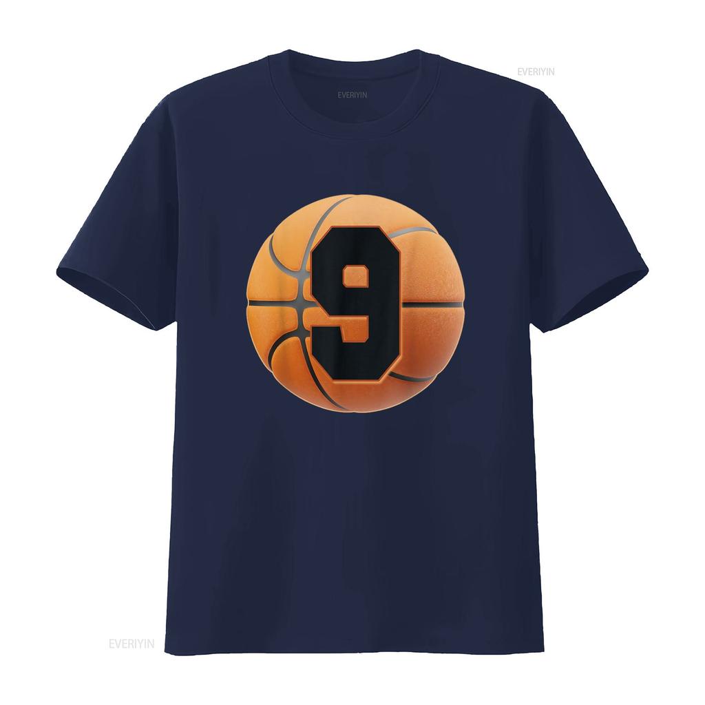 kids 9 year Old Birthday T Shirt Boys basketball 9th vintage Washed Unisex Slightly designer clothes Stylish