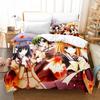 Anime Bedding Set Cartoon Duvet Cover Pillowcase, Yae Sakura Anime Character Print 135x200cm Single Double Bed Duvet Cover Gift