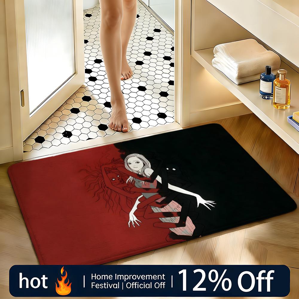 Soft Absorbent Non-Slip Rug Manga Tomie Floor Mat Home Decor Doormat Bedroom Floor Mat Shower Carpet