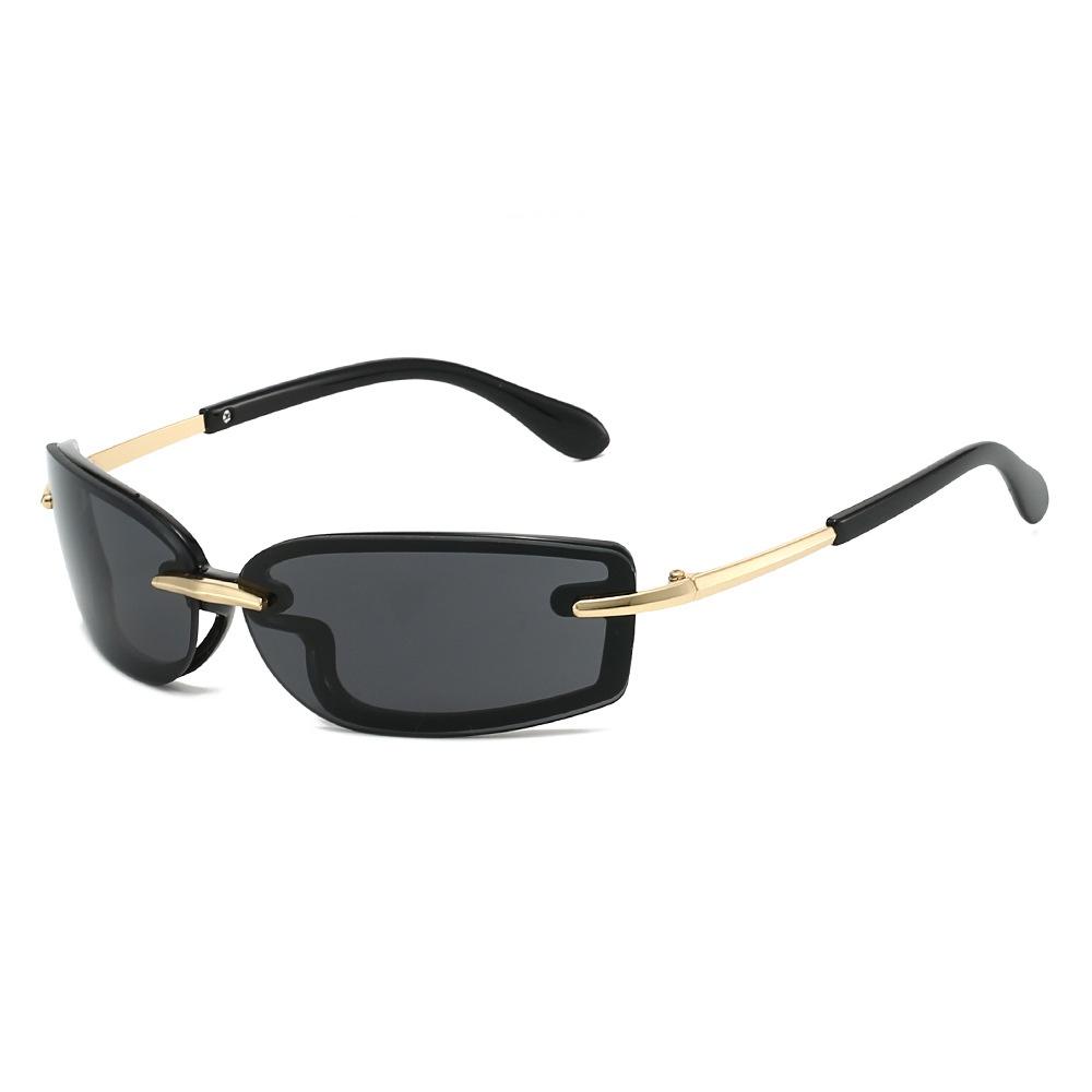 New Luxury Frameless Candy Color Square Women Sunglasses  Retro Punk Anti Ultraviolet Street Shooting Men Sun Glasses Uv400