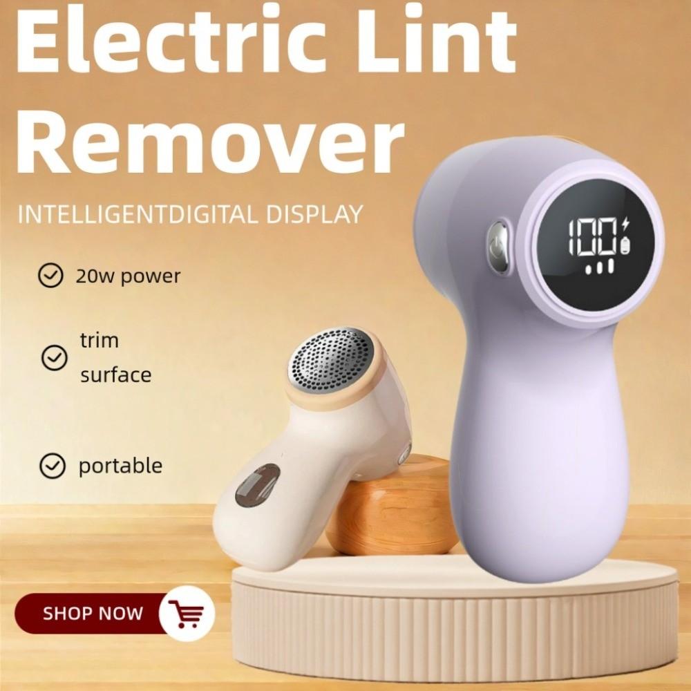 with LED Display Hairball Trimmer Handheld Electric Clothes Fuzz Trimmer Portable Fabric Shaver