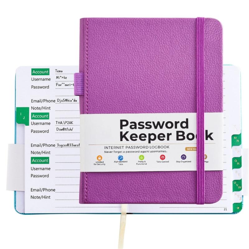Light Weight Portable Password Collection Notebook Address Information Organiser Book for Travel and Daily Use
