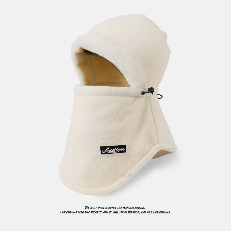 

Осенне-зимняя шапка с плюшем, женская маска и шарф для шеи, интегрированная велосипедная теплая шапка Лей Фэн, ветрозащитная и морозостойкая экипировка для головы для электровелосипеда one size