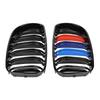 Gloss Black M Style Grille Front Bumper Grille For BMW E81 E82 E87 E88 128I 135I 2007-2011 Double Line Front Bumper Grills