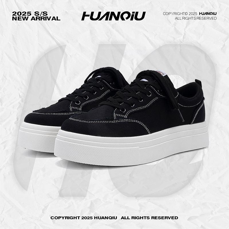 Global board shoes men's ZHQ-HY2153 autumn clean feeling ruffian handsome men's shoes versatile thick-soled black casual trendy shoes