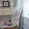 Jingga Cotton Linen Printed Semi-Blackout Tassel Curtain