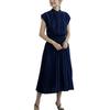 Pleated Dress for Short Long Shirt Party Elastic Plus Suitable for Entrance Casual Autumn [NONELECEDOLE] Women, Sleeve, A-line, Length, Dress, Tucked,