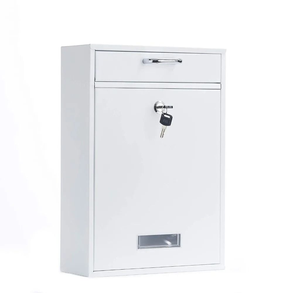 Iron Tinplate Letter Boxes Safe Locking Metal Email Suggestion Box Large Mail Drop Box  Garden