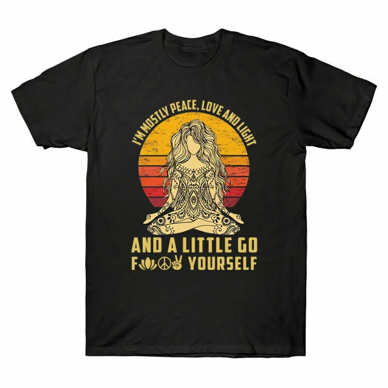 And Shirt And Im Love Little Unisexs A Light Yoga T Vintage Gift Mostly Go Peace