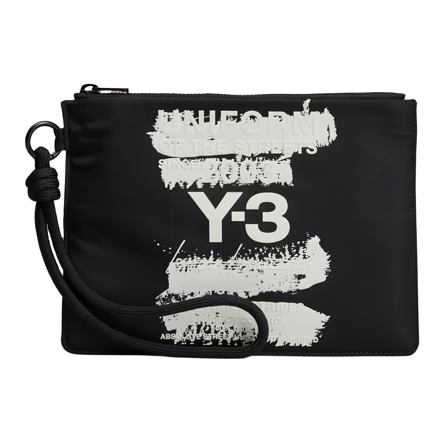 Adidas X Y-3 Collaboration Bubble Print Screen Printed Pattern Polyester Clutch Unisex Clutch Black JD2912 Black 17190₽