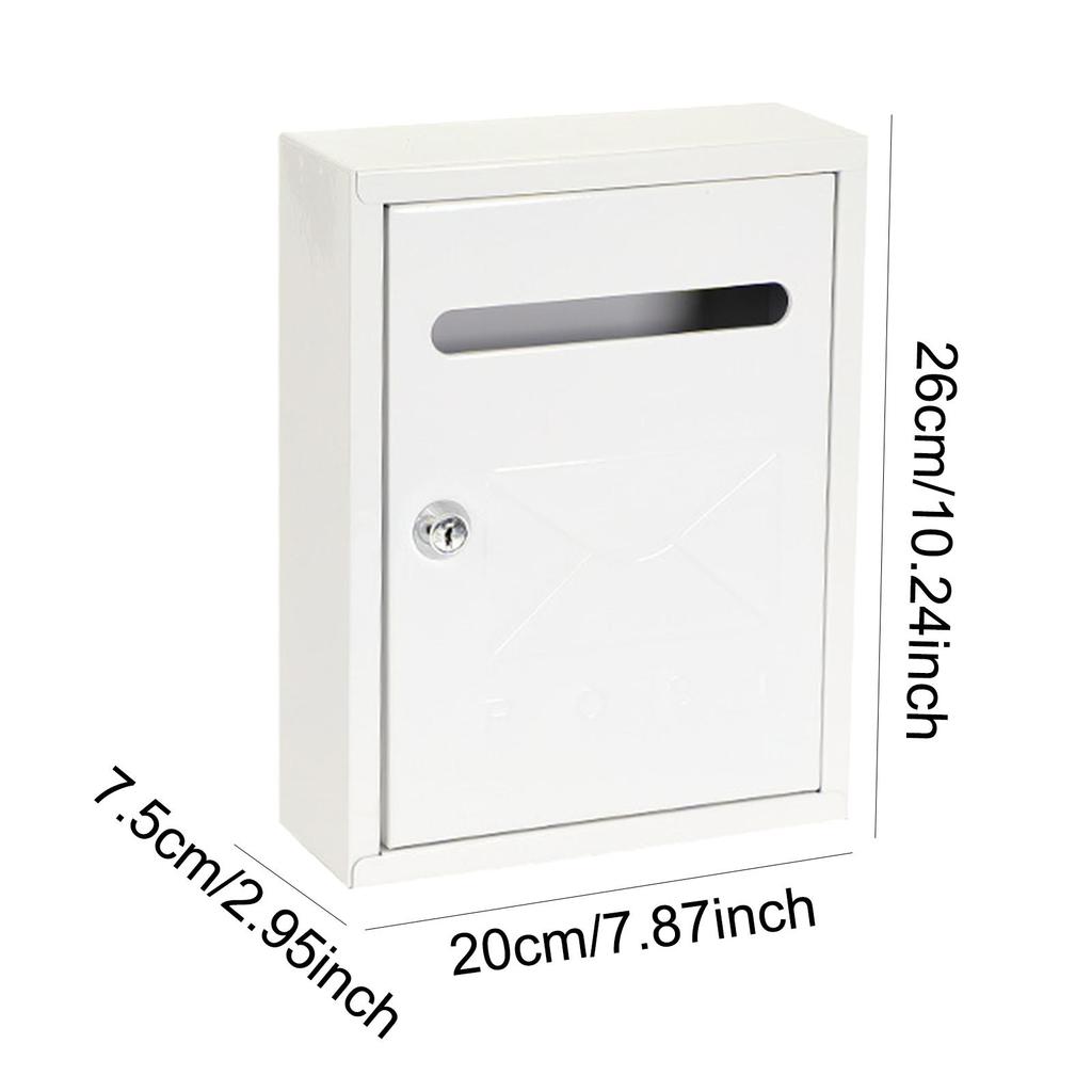 Wall Mounted Locking Drop Box Mailbox Multipurpose for Envelope Heavy Duty