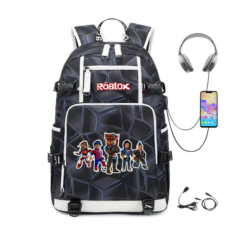 Cartoon Game Merchandise With Usb Hiking Bag College Students Outdoor Travel Large Capacity Backpack Bag