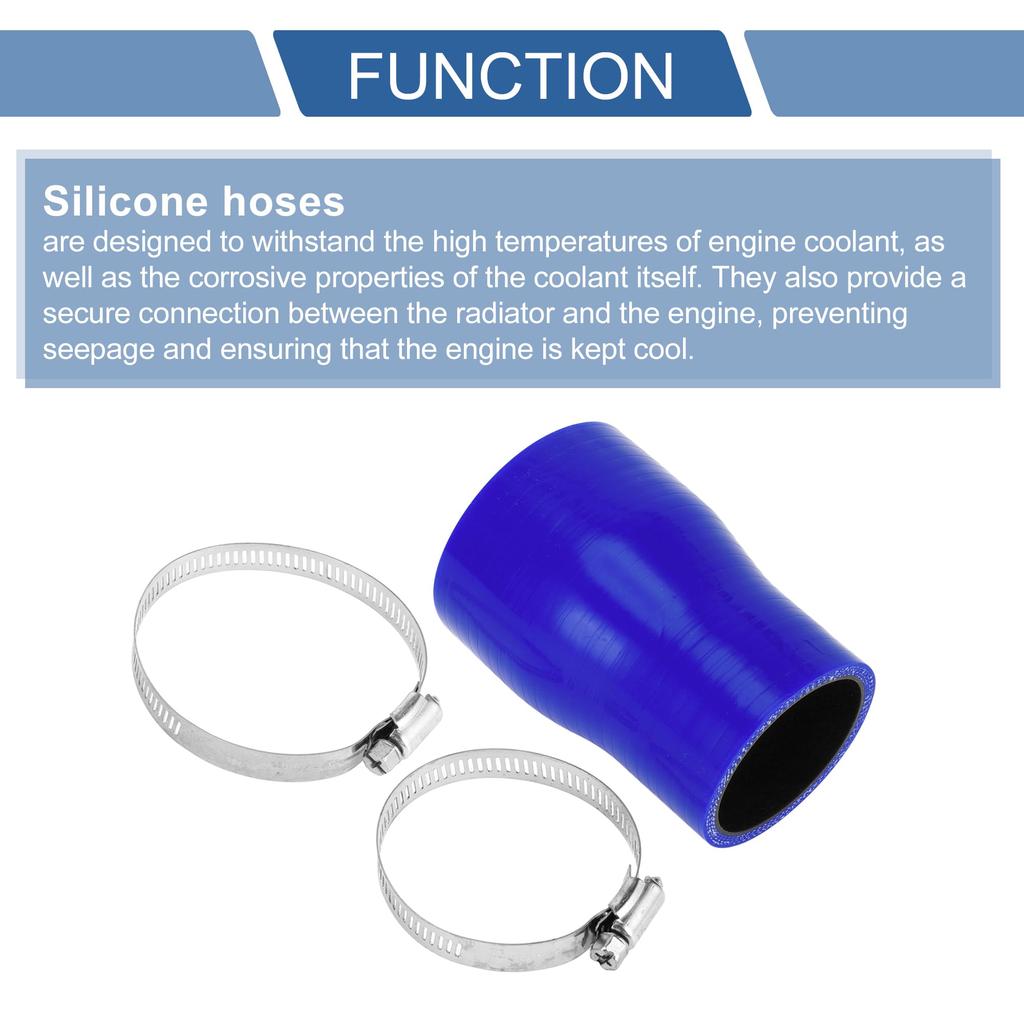 X AUTOHAUX Silicone Hose, Silicone Tube, 4 Layer Reinforced Intake Pipe, Rageter Hose, Blue