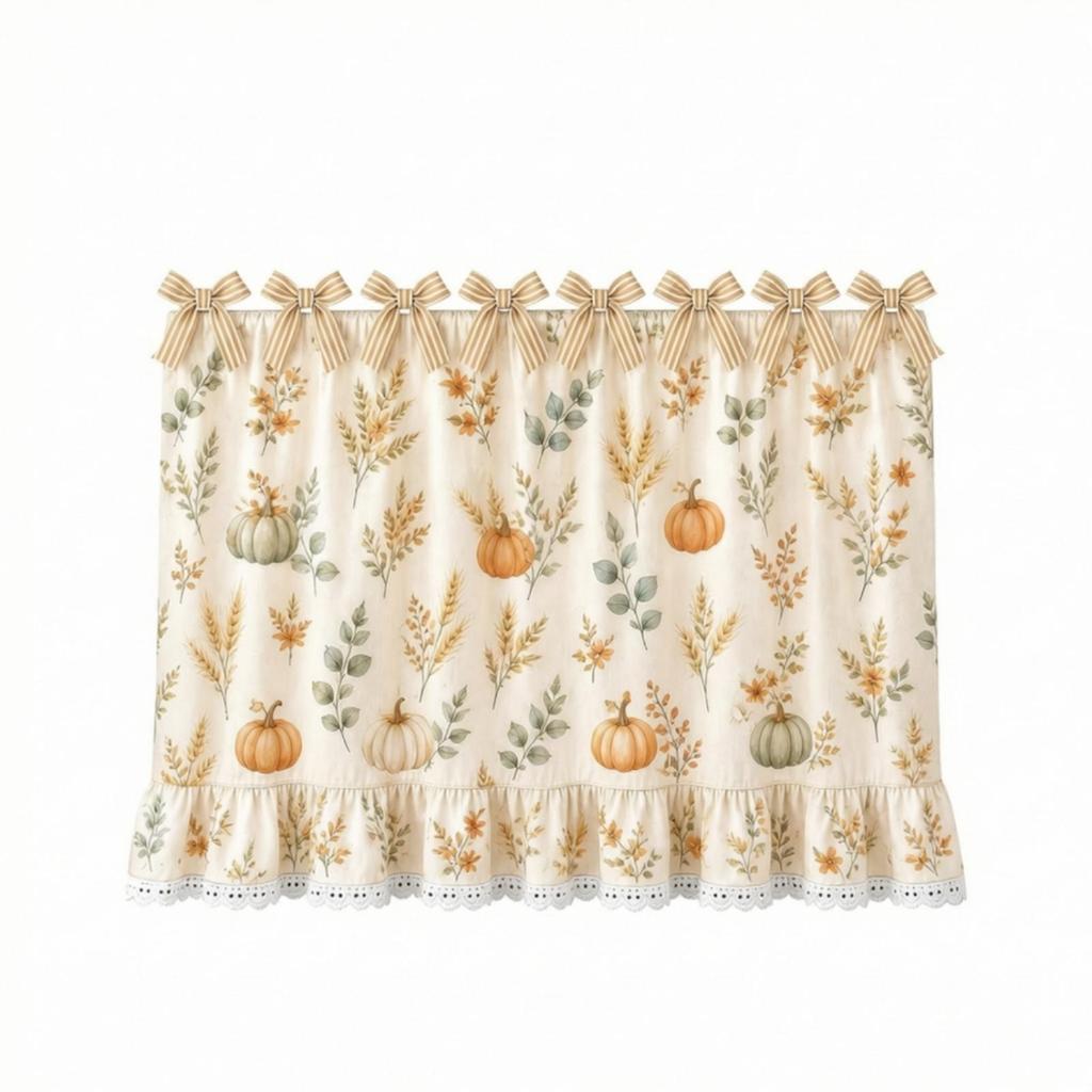 Gathered Material Oven Grip Cover Cozy Ruffled Handle Curtain