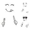 Eye-catching Fridge Sticker Eco-friendly Great Funny Cartoon Smiley Face Furniture