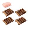 4 Pcs Bamboo Soap Dish Good Ventilation Drainage Water Resistant Bamboo Soap Saver