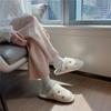 Winter cotton slippers cute thick bottom warm hair student slippers women's home plush girl parent-child non-slip couple