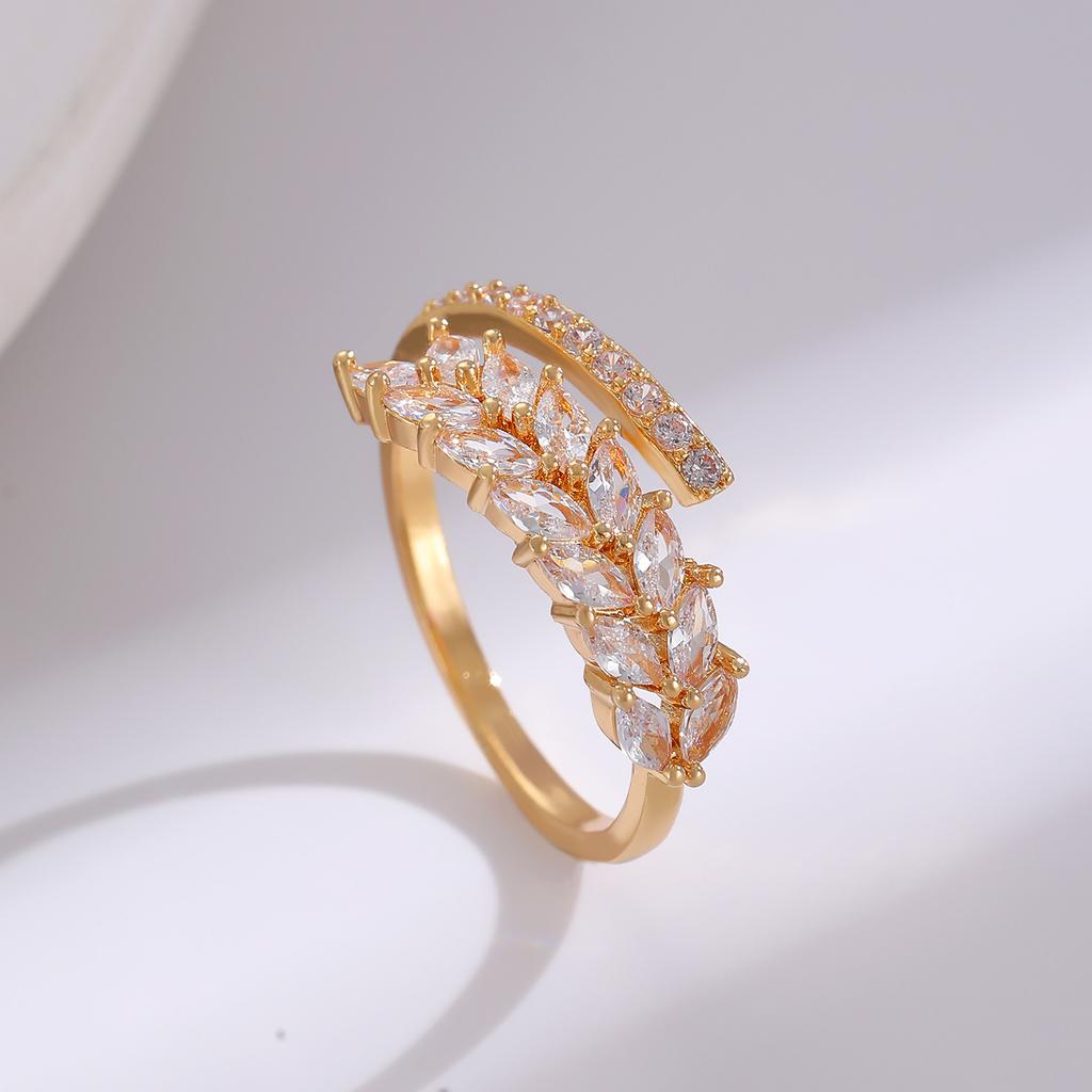 Vintage Brushed Metal Matte Ring for Women Girl Gold Color Frosting Texture Zircon Engagement Design Jewelry Gifts Dropshipping