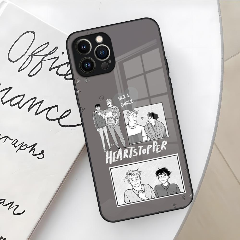 H-HeartstopperSE Phone Case for Iphone 17 16 Air 15 14 12 11 13 Pro Max Mini X Xr Xs Se Puls glass Cover