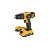 Cordless Hammer Drill 16V 2Ah - 30Nm Maximum Torque - 2 Speeds 0-400/0-1500rpm - Includes 2 Batteries and Carrying Case-BL0195