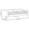 VidaXL Daybed with Mattress Dark Grey 90x200 Cm Fabric 3197409