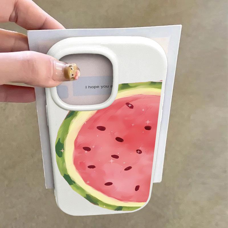 

Half a watermelon is suitable for iphone16 mobile phone case Apple cartoon creativity apple 16promax