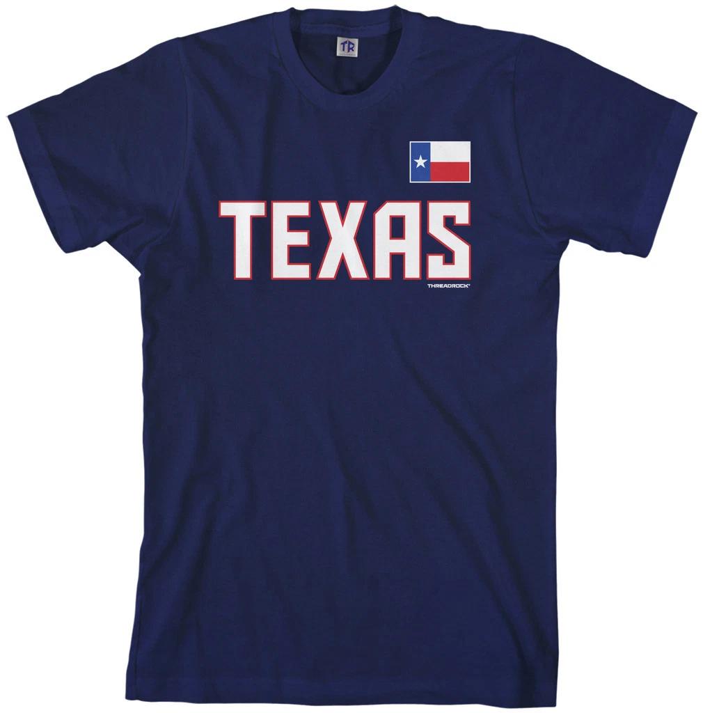 Threadrock Men s Team Texas T shirt America State Flag Sports S